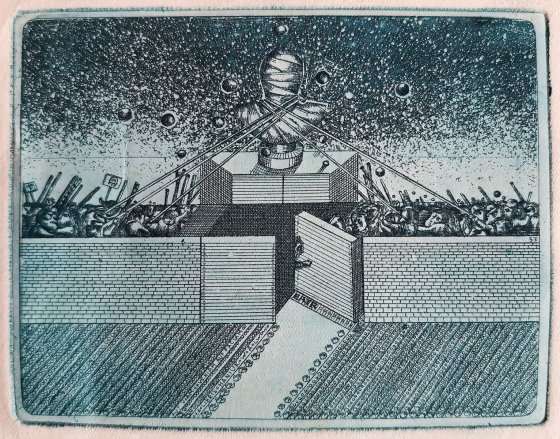 Олександр Аксінін, Екслібріс Вацлава Ханюка (Waclaw Haniuk), 1977, Imagine Point №1